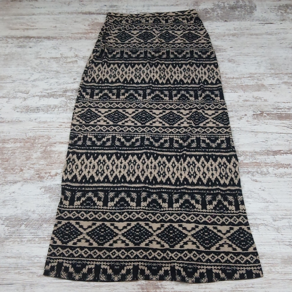 Boho Pattern Full Length Soft Detailed Skirt - image 1